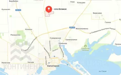 Участок в Крым, Сакский район, Суворовское с/пос, с. Великое ул. ...