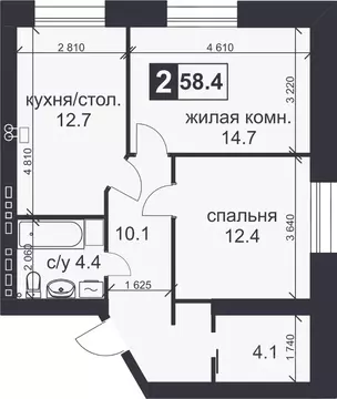 2-к кв. Ставропольский край, Михайловск Шпаковский район, Михайловский ...