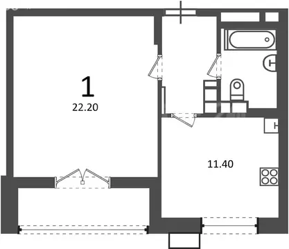 1-комнатная квартира: Москва, Дмитровское шоссе, 55А (42.3 м)