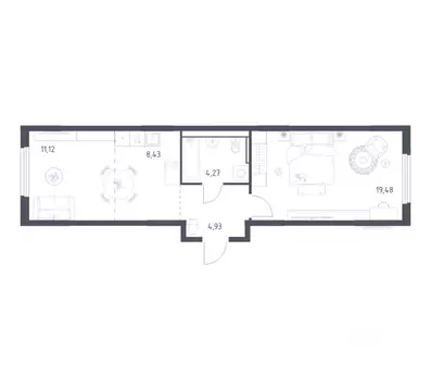 1-к кв. Московская область, Ленинский городской округ, Мисайлово пгт, ...