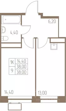 1-к кв. Московская область, Пушкино Фабрикант жилой комплекс, 1 (38.0 ...