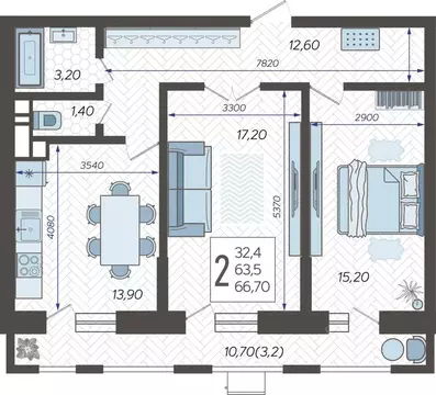 2-к кв. Краснодарский край, Краснодар 9-й километр мкр, ул. ...