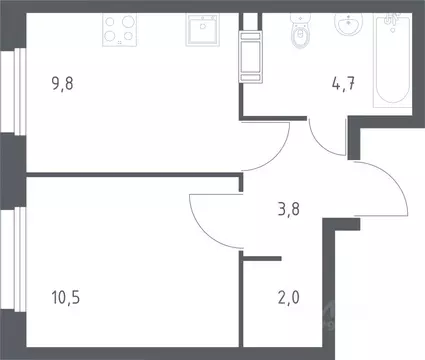 1-к кв. Москва Сосенское поселение, просп. Куприна, 30к9 (30.8 м)