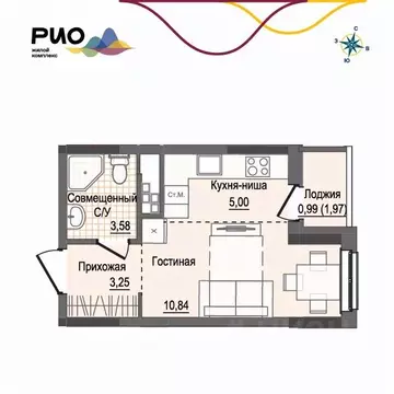 Студия Удмуртия, Ижевск Воткинский жилрайон, Рио жилой комплекс, 2 ...