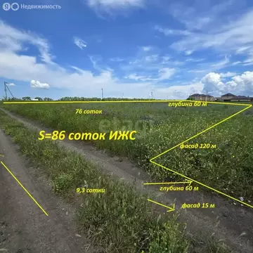 Участок в Краснодарский край, муниципальный округ Анапа, село ...