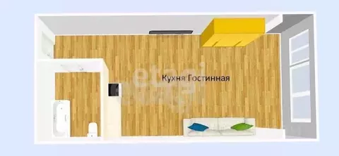 Студия Сахалинская область, Южно-Сахалинск Крайняя ул., 33А (29.0 м)