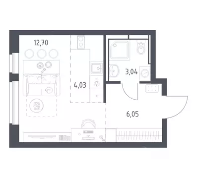 Студия Московская область, Ленинский городской округ, д. Калиновка ул. ...