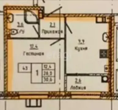 1-к кв. Ставропольский край, Ставрополь ул. Николая Голодникова, 7к2 ...