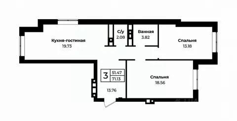 3-к кв. Оренбургская область, Оренбург Селивановский пер., 24/46 ...