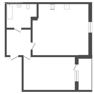 1-комнатная квартира: Тюмень, Верхнетарманская улица, 5 (45.8 м)