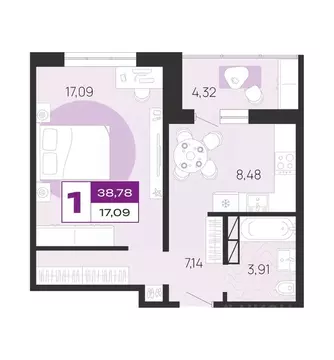 1-к кв. Брянская область, Брянск Литейная ул., 67 (38.78 м)