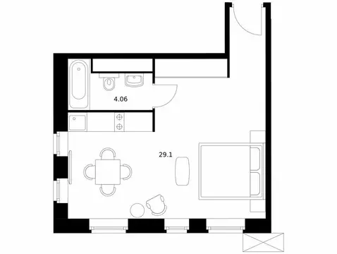 Квартира-студия: Санкт-Петербург, проспект Энергетиков, 6 (33.16 м)