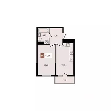 1-к кв. Ростовская область, Аксайский район, Щепкинское с/пос, пос. ...