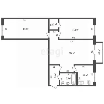 3-к кв. Мордовия, Саранск просп. 60 лет Октября, 71 (59.2 м)