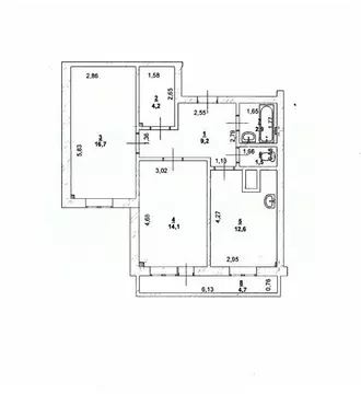 2-к кв. Ханты-Мансийский АО, Нягань 3-й мкр, 19 (61.2 м)
