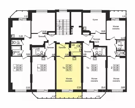 Студия Новосибирская область, Новосибирск Вилюйская ул., 6 (36.8 м)