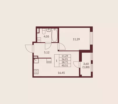 1-к кв. Ленинградская область, Мурино Всеволожский район, Мурино Спэйс ...