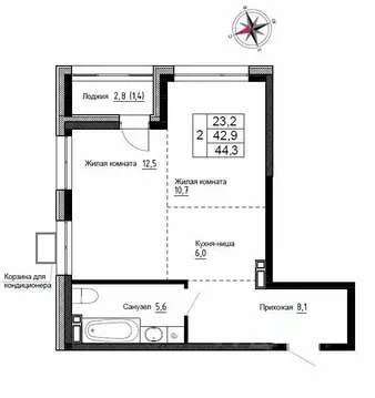 2-к кв. Приморский край, Надеждинский район, пос. Новый ул. Ленина, ...