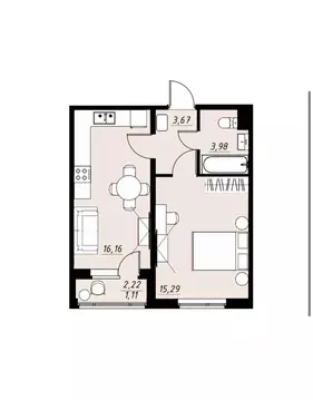 1-к кв. Тамбовская область, Тамбов Телецентр мкр, Строганов жилой ...