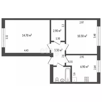 2-к кв. Марий Эл, Сернур городское поселение, Сернур пгт ул. Марии ...