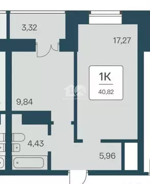 1-комнатная квартира: Новосибирск, Ипподромская улица, 12 (37.2 м)