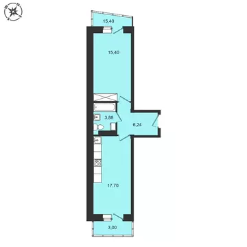 1-к кв. Иркутская область, Иркутский муниципальный округ, с. Мамоны ...