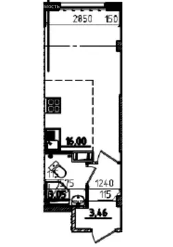 Квартира-студия: Мурино, улица Шоссе в Лаврики, 93 (22.1 м)