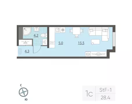 Студия Свердловская область, Екатеринбург Центральный жилрайон, Азина ...