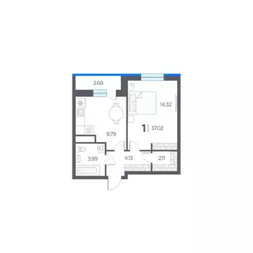 1-к кв. Рязанская область, Рязанский муниципальный округ, с. Дядьково ...