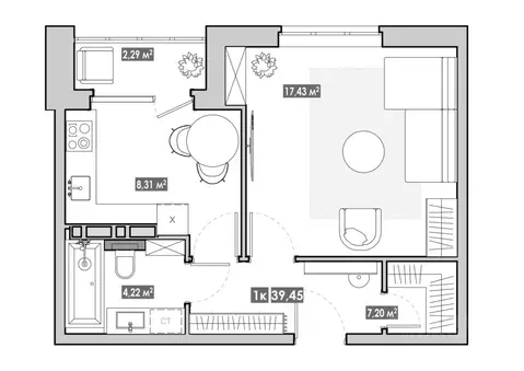 1-к кв. Приморский край, Артем  (39.45 м)