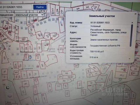 Участок в Севастополь с. Терновка, ул. Горная (5.16 сот.)