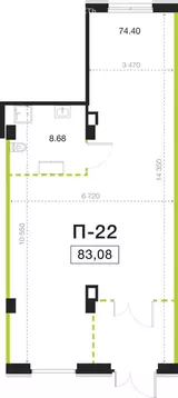 Помещение свободного назначения (83.08 м)