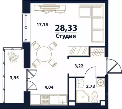 1-к кв. Ульяновская область, Ульяновск Новый Город мкр, 17-й кв-л, ...