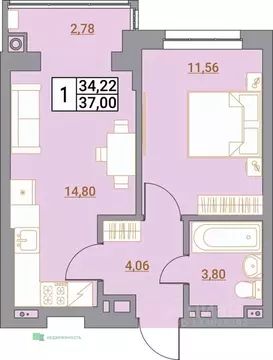 1-к кв. Ставропольский край, Минеральные Воды  (37.0 м)