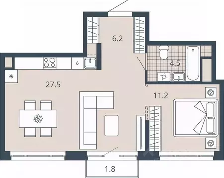 1-к кв. Пензенская область, Пенза Центральный квартал Скала Сити жилой ...