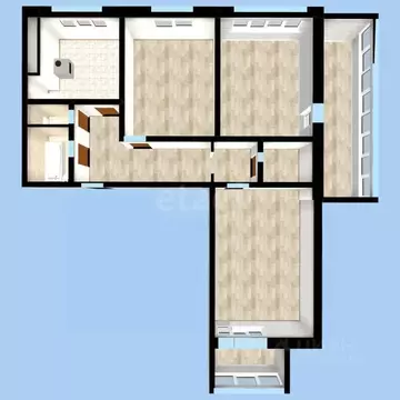 3-к кв. Башкортостан, Уфа ул. Натальи Ковшовой, 4 (74.3 м)