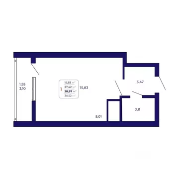 1-к кв. Башкортостан, Уфа Затон-Восточный жилрайон, Паруса жилой ...