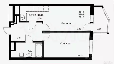 1-к кв. Башкортостан, Уфа просп. Дружбы Народов, 51/1 (37.0 м)