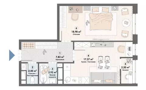 1-к кв. Московская область, Пушкино Надсоновский туп. (51.3 м)