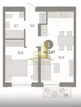 2-комнатная квартира: Новосибирск, Октябрьский район, микрорайон ...