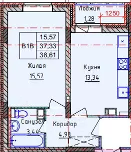 1-к кв. Ярославская область, Ярославль проезд 2-й Брагинский, 22 (33.0 ...