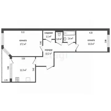 2-к кв. Ямало-Ненецкий АО, Новый Уренгой Лимбяяха мкр, Приозерный мкр, ...