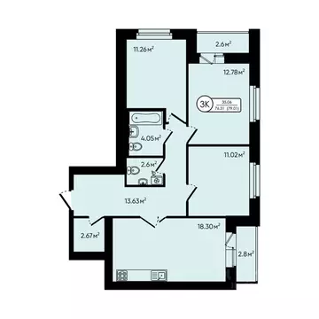 3-к кв. Ярославская область, Ярославский муниципальный округ, д. ...