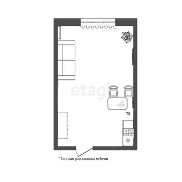 1к в 4-комнатной квартире ( м)