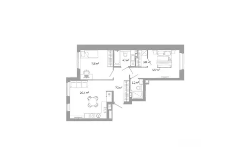 2-к кв. Астраханская область, Астрахань Зеленые кварталы жилрайон,  ...