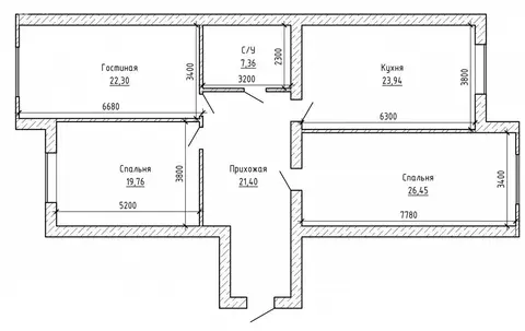 3-комнатная квартира: Нальчик, улица Ватутина, 29 (122 м)