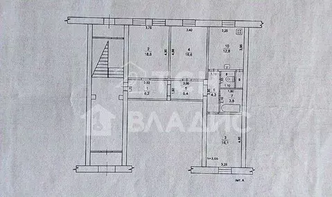 Квартира, 3 комнаты, 86.5 м