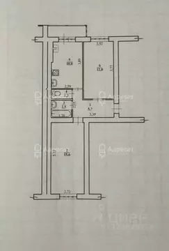 2-к кв. Волгоградская область, Волгоград ул. Грибанова, 19А (47.1 м)