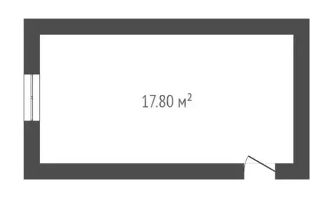 1к в -комнатной квартире (17.8 м)