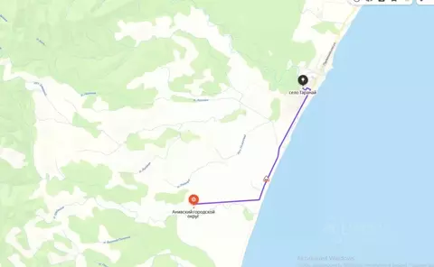 Участок в Сахалинская область, Анивский городской округ, с. Таранай  ...